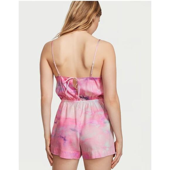 Naomi x Victoria's Secret- Play All Day Romper in Pink Tie Dye - Picture 5 of 6